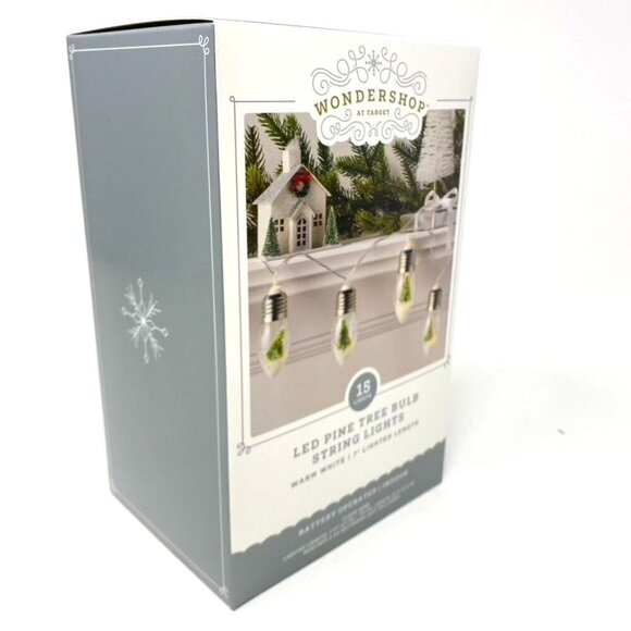 Target 7' Pine Tree Bulb 15 LED Battery Operated String Light Wondershop™ - Picture 4 of 7